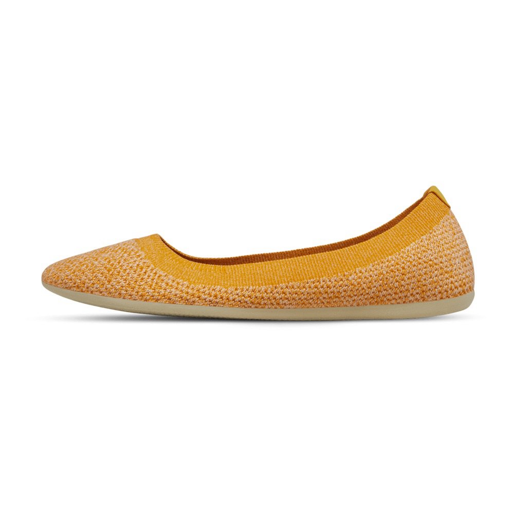 Allbirds Women\'s Flats Yellow - Tree Breezers - 61207JOZS